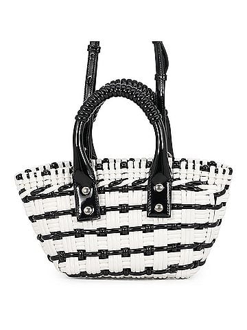 Balenciaga Balenciaga handbag, patent leather, Bistro XXS 678028, BALENCIAGA 2-way shoulder bag, black and white, Balenciaga, (view 1)