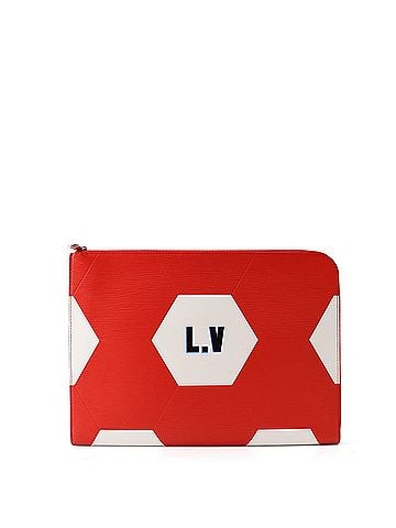 Louis Vuitton Louis Vuitton Epi Pochette Jour GM Clutch Bag, Rouge M63232, LOUIS VUITTON 2018 FIFA World Cup, Handbag, (view 1)