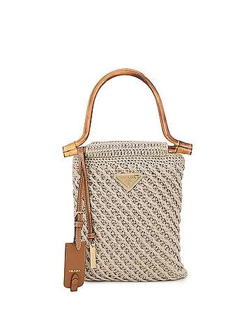 Prada Prada handbag, crochet mini, fabric, 1BA461. (PRADA PRADA) (view 1)