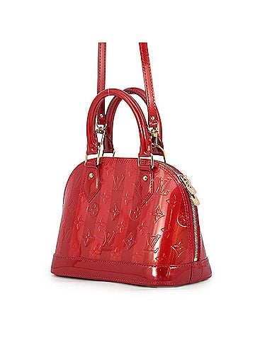 Louis Vuitton Louis Vuitton Monogram Vernis Rayures Alma BB Handbag M91593 LOUIS VUITTON 2-way Red (view 2)