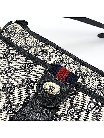 Gucci GUCCI Old Gucci 14 02 032 Shoulder Bag GG Supreme Canvas Navy Women's (view 2)