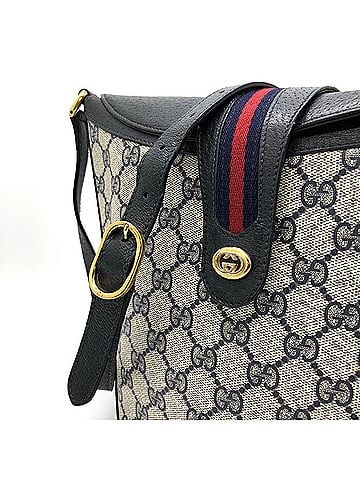 Gucci GUCCI Old Gucci 904 02 Shoulder Bag GG Supreme Canvas Navy Women's (view 2)