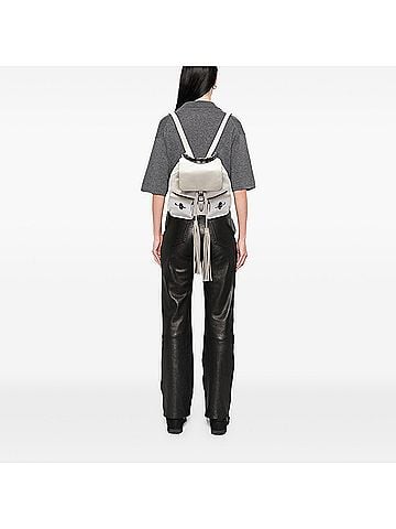 Gucci Large Calfskin Bamboo Tassel Drawstring Backpack (view 2)