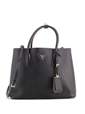 Prada Cuir Double Tote Saffiano Leather Medium (view 1)