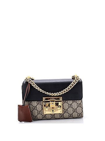 Gucci Padlock Shoulder Bag GG Coated Canvas and Leather Small (view 1)