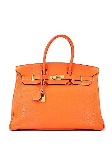 Hermès Birkin Handbag Orange H Clemence with Gold Hardware 35 (view 1)