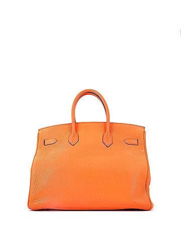 Hermès Birkin Handbag Orange H Clemence with Gold Hardware 35 (view 2)