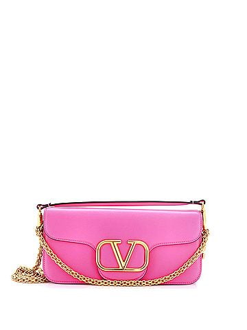 Valentino Garavani VLogo Loco Flap Shoulder Bag Leather Medium (view 1)