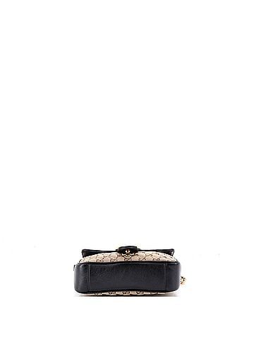 Gucci GG Marmont Flap Bag Diagonal Quilted GG Canvas with Leather Small (view 2)