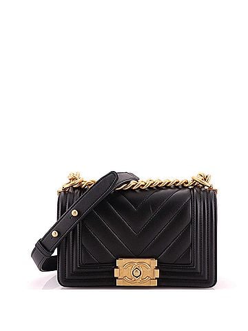 Chanel Boy Flap Bag Chevron Calfskin Small (view 1)