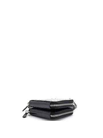 Prada Triangle Double Pouch Crossbody Crystal Embellished Satin Mini (view 2)