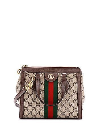 Gucci Ophidia Top Handle Tote GG Coated Canvas Small (view 1)