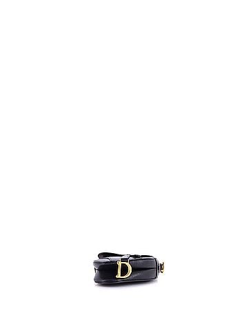 Christian Dior Saddle Handbag Leather Micro (view 2)