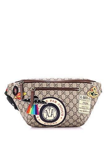 Gucci Courrier Zip Belt Bag GG Coated Canvas with Applique (view 1)