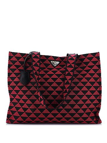 Prada Symbole Shopper Tote Jacquard Horizontal (view 1)