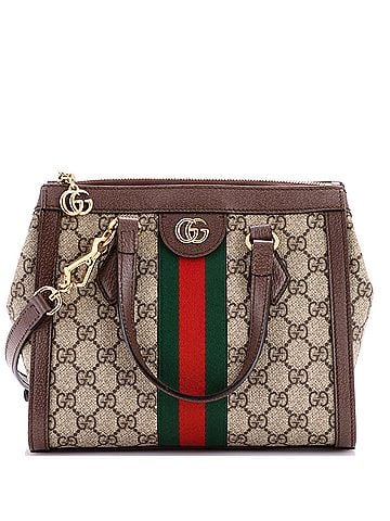 Gucci Ophidia Top Handle Tote GG Coated Canvas Small (view 1)
