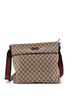 Gucci 100% Canvas Plain Brown Web Strap Zip Messenger Bag GG Canvas Medium One size - photo 1