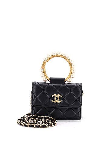 Chanel Pearl Crown Clutch with Chain Quilted Lambskin (view 1)