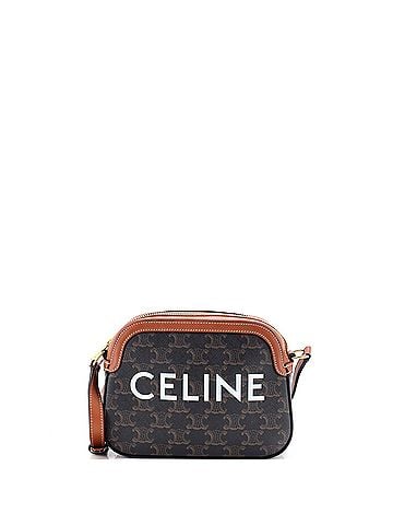 Céline Logo Camera Bag Triomphe Coated Canvas Small (view 1)