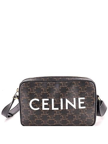 Céline Logo Messenger Bag Triomphe Coated Canvas Medium (view 1)