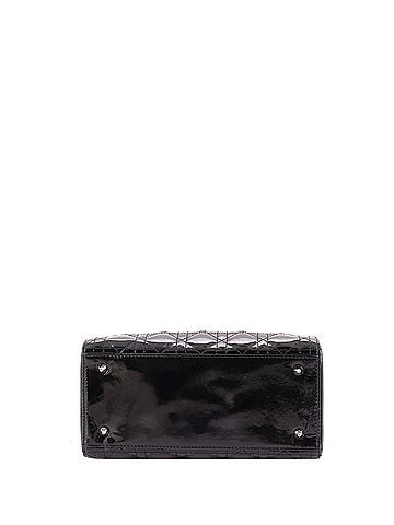 Christian Dior Lady Dior Bag Cannage Quilt Patent Medium (view 2)