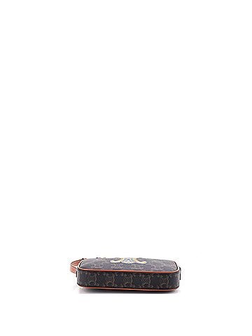 Céline Cuir Triomphe Camera Shoulder Bag Embroidered Triomphe Coated Canvas with Leather Small (view 2)