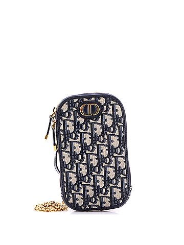 Christian Dior 30 Montaigne Phone Holder on Chain Oblique Canvas (view 1)