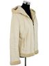 Hydraulic Vintage 90s Hooded Cream Faux Suede &amp; Fur Penny Lane Coat Y2K 90s Soft Grunge Retro Boho Winter Faux Fur Jacket - photo 7