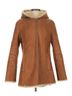 Wilsons Leather Vintage 1999 Brown Vegan Faux Suede &amp; Fur Lined Hooded Penny Lane Winter Jacket | Boho Chic Retro Coat - photo 2