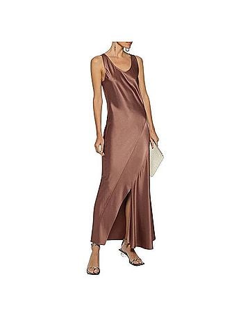 Theory Cutout Satin Maxi Dress Casual Dress (view 1)