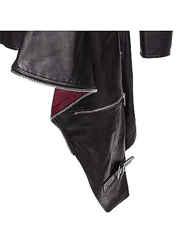 Alexander McQueen Alexander Mcqueen Leather Asymmetric Biker Jacket (view 2)
