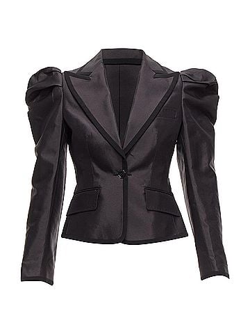 Dolce & Gabbana Dolce Gabbana Silk Puff Sleeve Blazer (view 1)