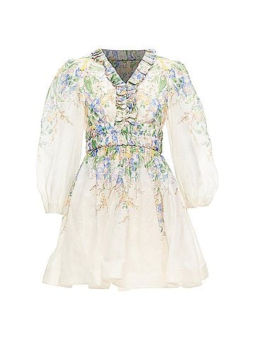 Zimmermann Zimmermann Garden Floral Silk Linen Billow Dress (view 1)