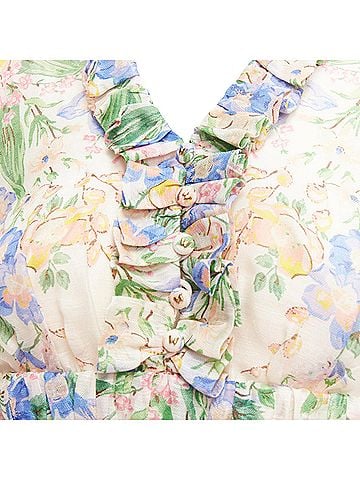 Zimmermann Zimmermann Garden Floral Silk Linen Billow Dress (view 2)