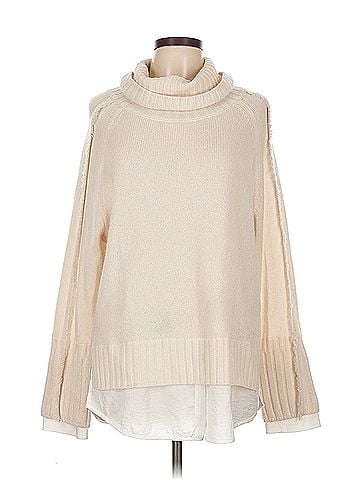 Brochu Walker The Jolie Fringe Layered Looker Pre-Styled Cashmere Fringe Turtleneck Sweater Brochu Walker Long Sleeve Top (view 1)