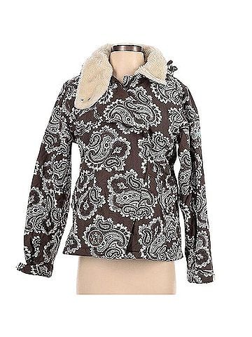 Burton Paisley Hooded Waterproof Sherpa Faux Fur Ski Snowboard Snow Jacket Coat Jacket (view 1)