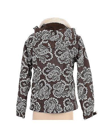 Burton Paisley Hooded Waterproof Sherpa Faux Fur Ski Snowboard Snow Jacket Coat Jacket (view 2)