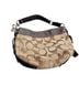 Coach Print Brown Tan Leather Shoulder Bag One size - photo 1