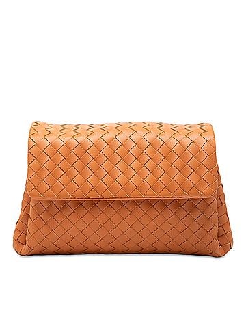 Bottega Veneta Nappa Intrecciato Flap Clutch (view 1)