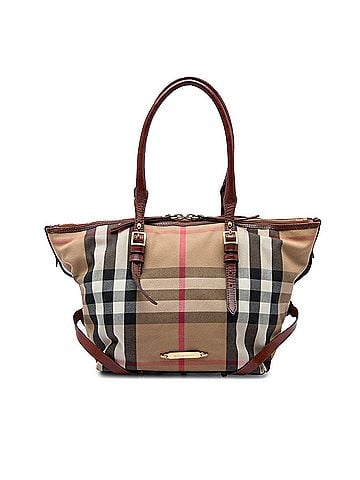 Burberry Small House Check Canvas Bridle Salisbury Tote (view 1)