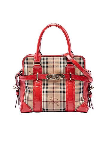 Burberry Haymarket Check Coated Canvas Minford Portrait Satchel (view 1)