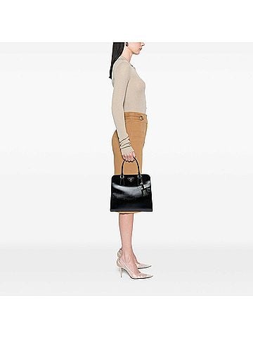 Prada Saffiano Vernice Open Pyramid Convertible Tote (view 2)