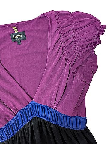 Laundry Colorblock V-neck Fit &amp; Flare Casual Dress (view 2)