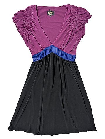 Laundry Colorblock V-neck Fit &amp; Flare Casual Dress (view 1)