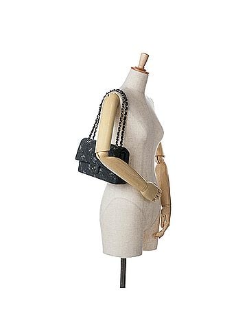 Chanel Medium Classic Printed Denim Double Flap (view 2)