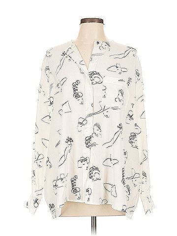 CO Co Long Sleeve Silk Top (view 1)
