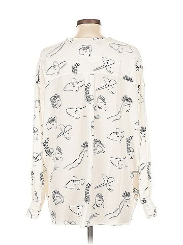CO Co Long Sleeve Silk Top (view 2)