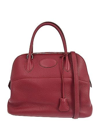 Hermès Bolide Clemence Red Leather Handbag (view 1)
