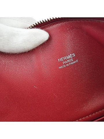 Hermès Bolide Clemence Red Leather Handbag (view 2)