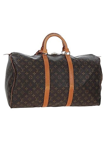 Louis Vuitton Keepall Monogram Canvas Brown Canvas Travel Bag Bag (view 1)